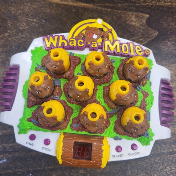 1999 Whac a Mole Electronic Handheld Game With Lights Tested Vintage - Picture 2 of 3